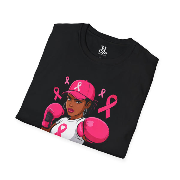Pink Ribbon Fighter T-Shirt, Breast Cancer Awareness, Unisex Tee, Gym Shirt, Supportive Gift, Fitness Apparel
