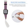 Blue & Gold Checkered Silicone Apple Watch Band