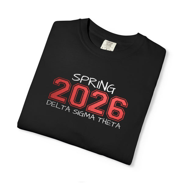 Delta Sigma Theta Personalized Embroidered Pledge Chapter and Year T-Shirt — Greek Tee