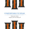 Camo with Orange Stripe Silicone Apple Watch Band