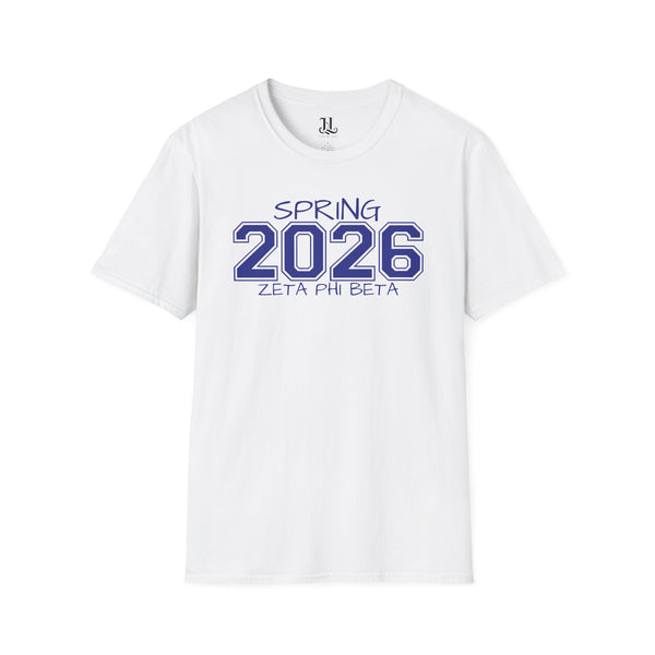 Spring 2026 Zeta Phi Beta Unisex Pledging Crossing Momento Softstyle T-Shirt, Zeta Phi Beta, 1920