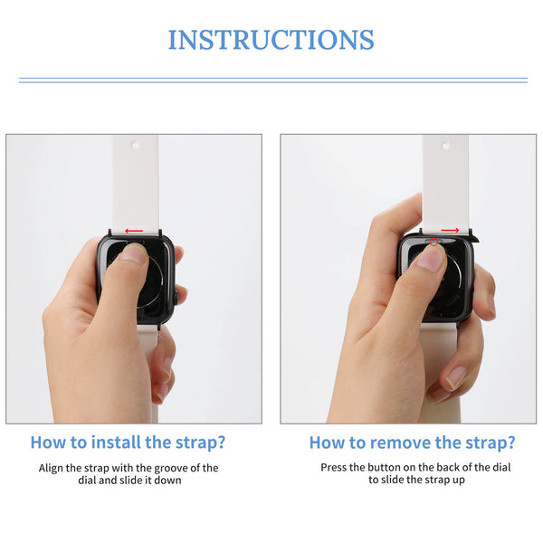White Main Character Energy Silicone Apple Watch Band