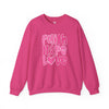 Pink Faith Hope Love Crewneck Sweatshirt, Inspirational Gift, Support Breast Cancer Awareness, Cozy Fashion, Everyday Wear
