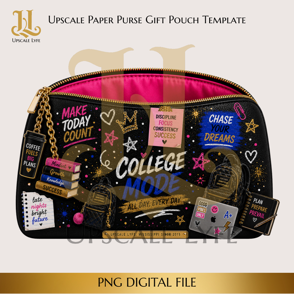 School Paper Purse Template Digital Download PNG Instant Digital Only File