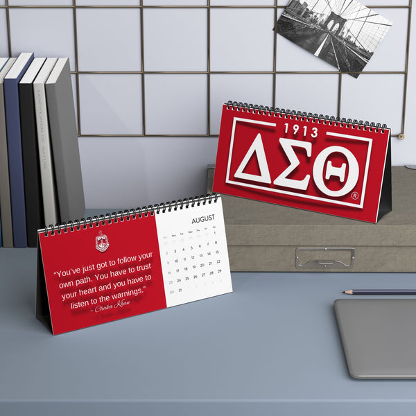 Delta Sigma Theta 2026 Desktop Calendar — Inspirational Grid Planner