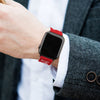 Red & White Glow Softly Silicone Apple Watch Band
