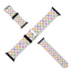Multi-Colored Checkered Silicone Apple Watch Band