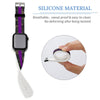 Camo with Purple Stripe Silicone Apple Watch Band