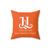 Upscale Lyfe Spun Polyester Square Pillow - Orange