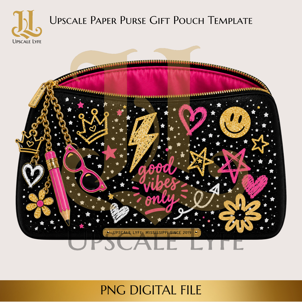 School Paper Purse Template Digital Download PNG Instant Digital Only File