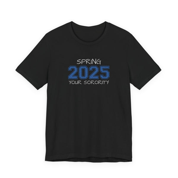 Sorority Semester and Crossing Year Personalized Embroidered T-Shirt