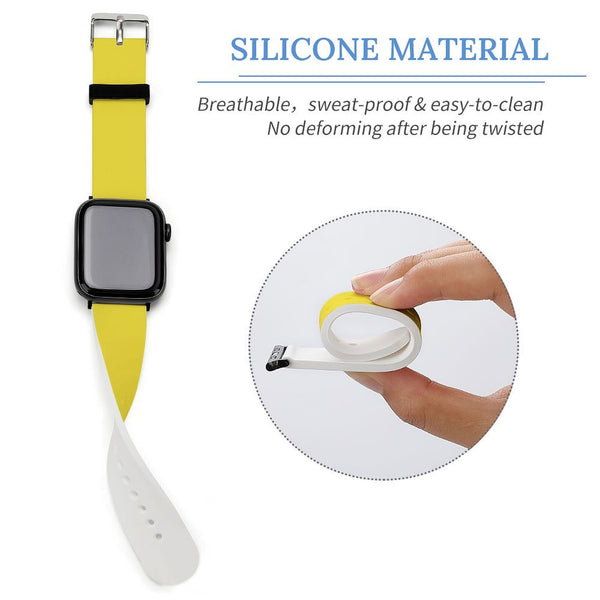 Yellow Silicone Apple Watch Band