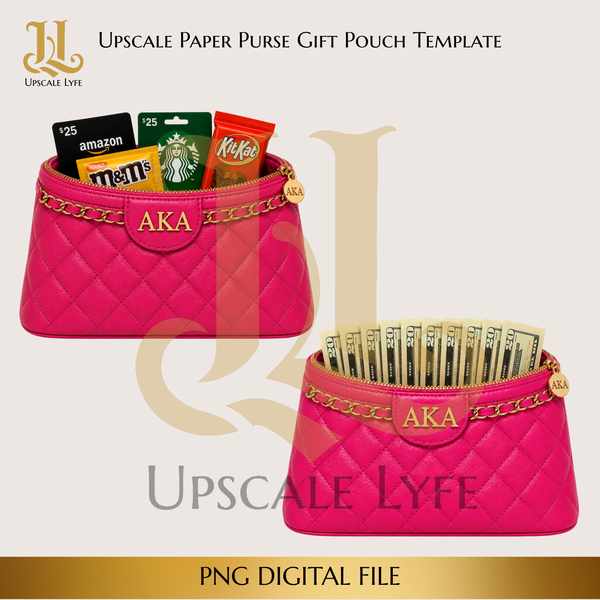 Alpha Paper Purse Template Digital Download PNG Instant Digital Only File