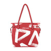 Upscale Red & White Clover Canvas Tote