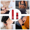 Red & White Glow Softly Silicone Apple Watch Band