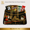 Chaos Coordinator Paper Purse Template Digital Download PNG Instant Digital Only File