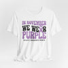 We Wear Purple in October Epilepsy Unisex Jersey Short Sleeve Tee