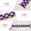 Blue & Gold Checkered Scrunchie Apple Watch Band