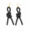 Upscale Glam Rhinestone Earrings - Black