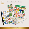 Back To School Bundle Digital Download PNG Instant Digital Only Files
