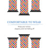 Multi-Colored Checkered Silicone Apple Watch Band