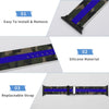 Camo with Blue Stripe Silicone Apple Watch Band