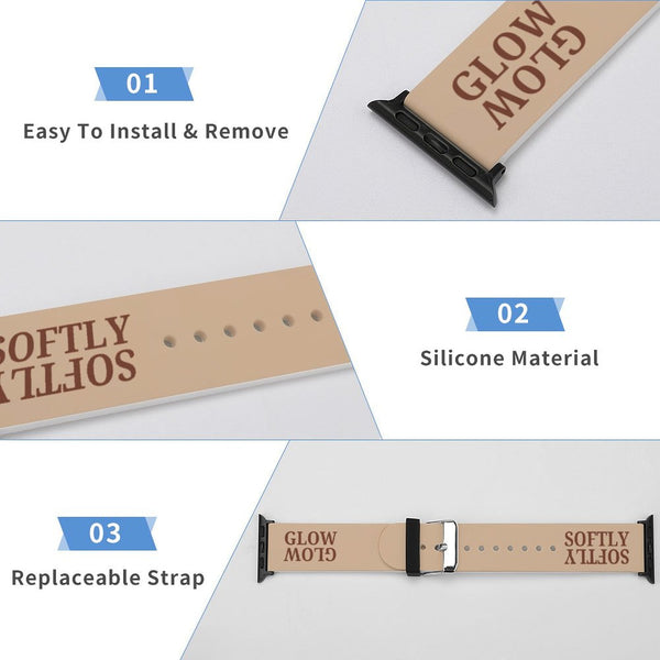 Starlight Glow Softly Silicone Apple Watch Band