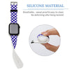 Blue & White Checkered Silicone Apple Watch Band