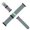 Pink & Green Checkered Silicone Apple Watch Band