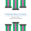 Pink and Green Silicone Apple Watch Band