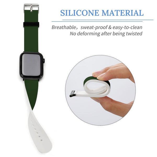 Forest Green Silicone Apple Watch Band