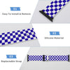 Blue & White Checkered Silicone Apple Watch Band