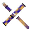 Blue & Gold Checkered Silicone Apple Watch Band