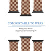 Mocha Checkered Silicone Apple Watch Band