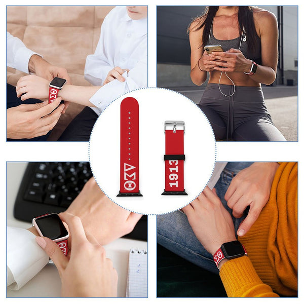 Delta Sigma Theta 1913 Silicone Apple Watch Band