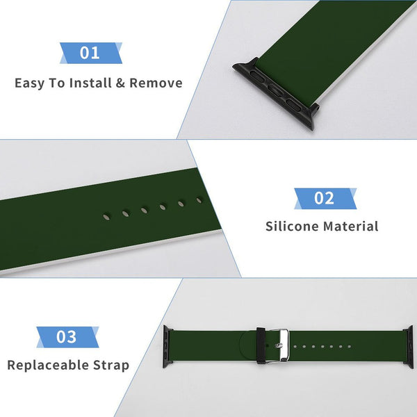 Forest Green Silicone Apple Watch Band