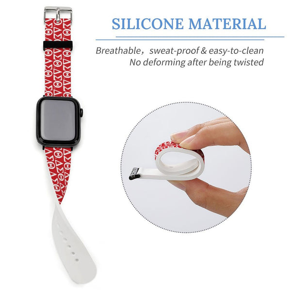 Delta Sigma Theta Silicone Apple Watch Band