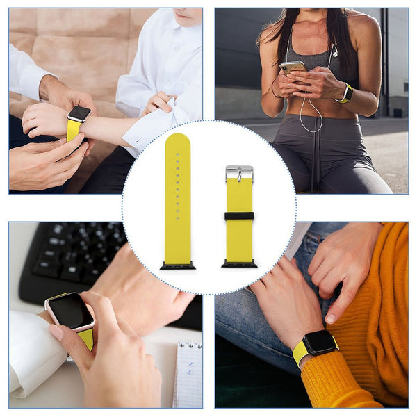 Yellow Silicone Apple Watch Band