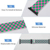 Pink & Green Checkered Silicone Apple Watch Band