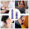 Blue & White Checkered Silicone Apple Watch Band