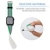Pink and Green Silicone Apple Watch Band