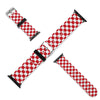 Red & White Checkered Silicone Apple Watch Band