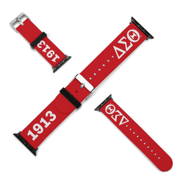 Delta Sigma Theta 1913 Silicone Apple Watch Band