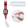 Red & White Glow Softly Silicone Apple Watch Band
