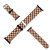 Mocha Checkered Silicone Apple Watch Band