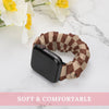 Brown Checkered Scrunchie Apple Watch Band
