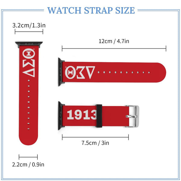 Delta Sigma Theta 1913 Silicone Apple Watch Band
