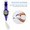 Blue & White Glow Softly Silicone Apple Watch Band