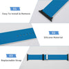 Aqua Silicone Apple Watch Band