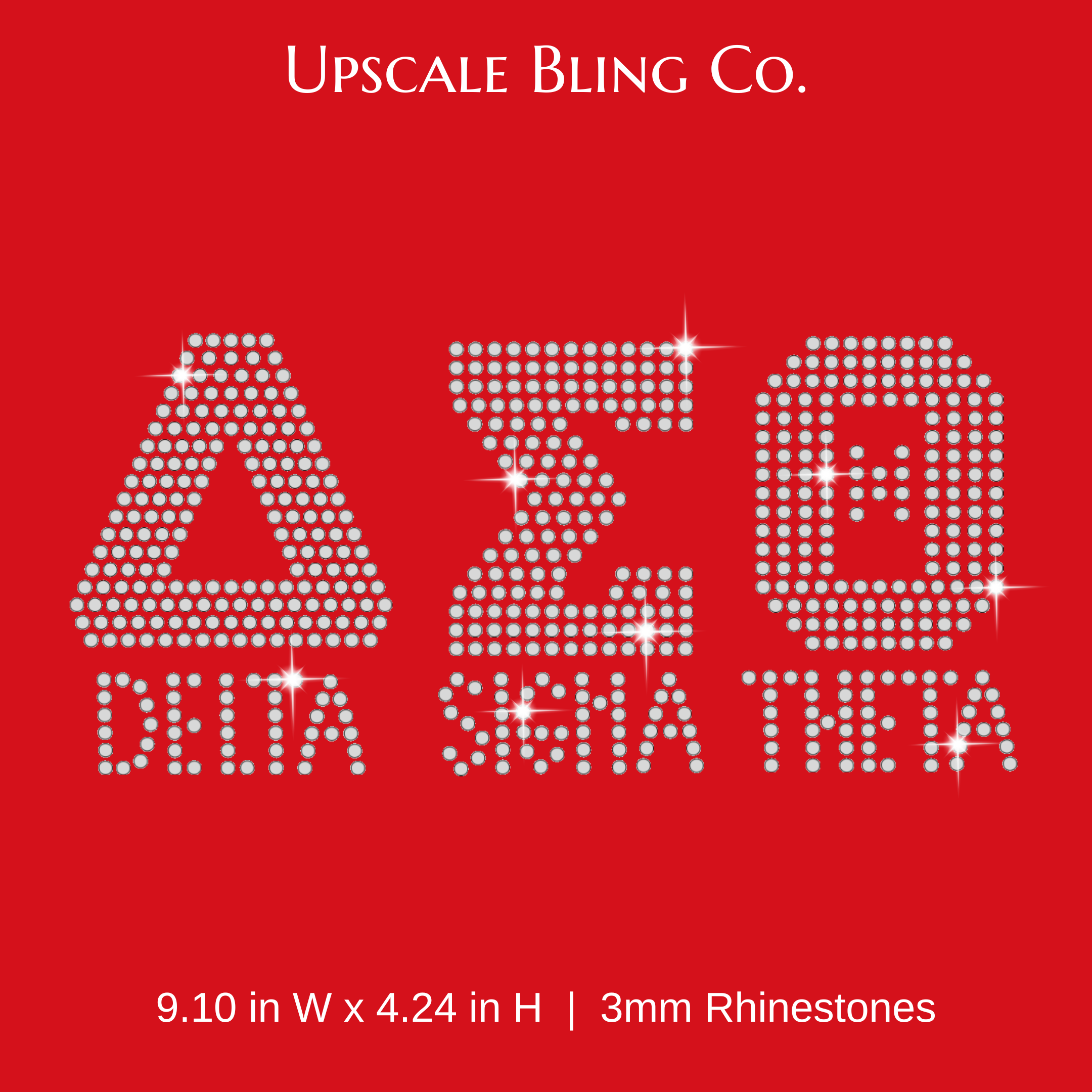 Delta Sigma Theta Ready-to-Press Rhinestone Bling Transfer – Upscale Lyfe, image size:2160x2160